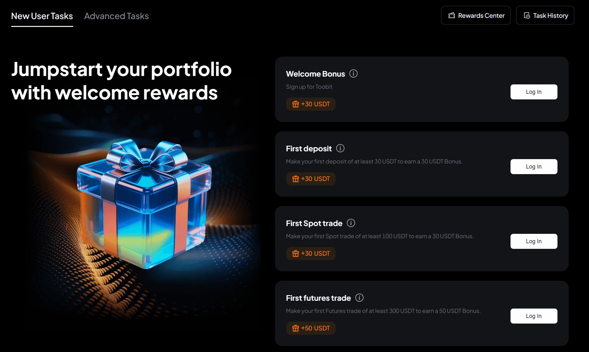 Toobit bonusöversikt och belöningar